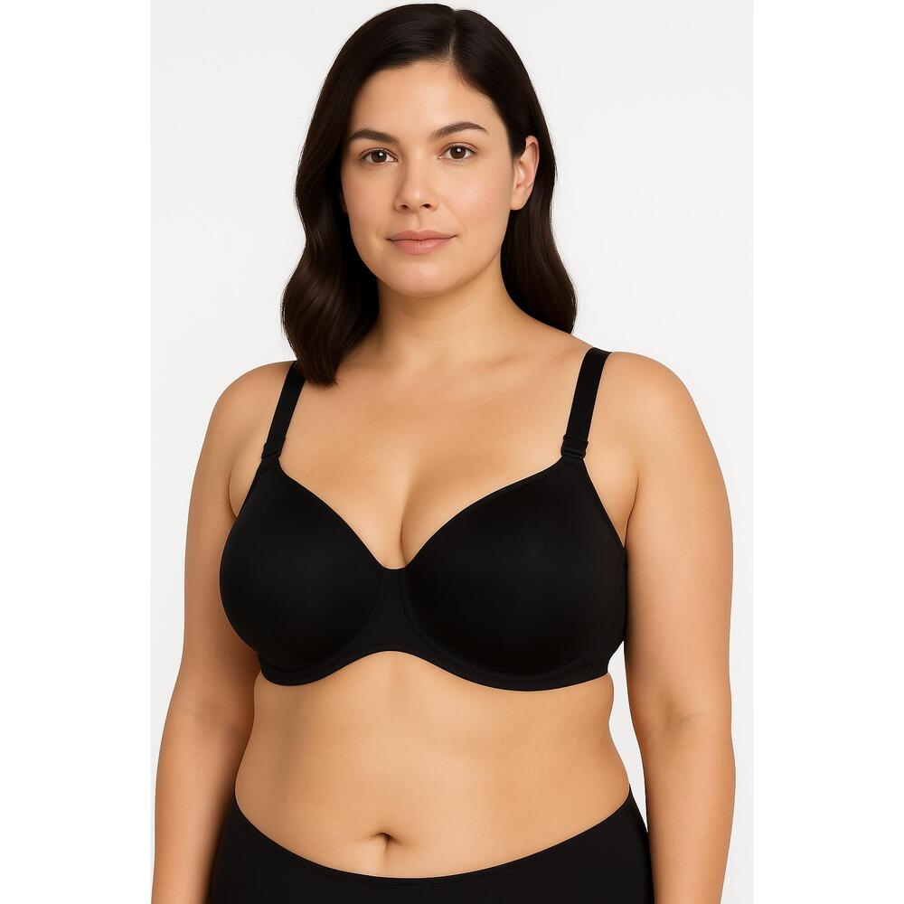 Ellen Tracy Black Adjustable Straps Underwire Support Full Coverage Bra 40DD